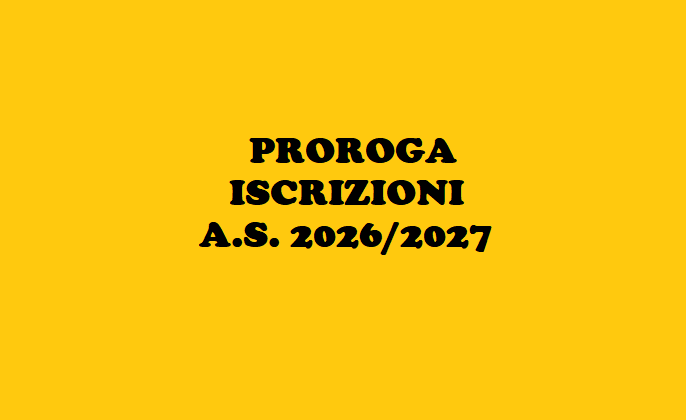 Proroga delle iscrizioni scuola dell'infanzia, primaria e secondaria di primo grado per l’anno scolastico 2026/2027 